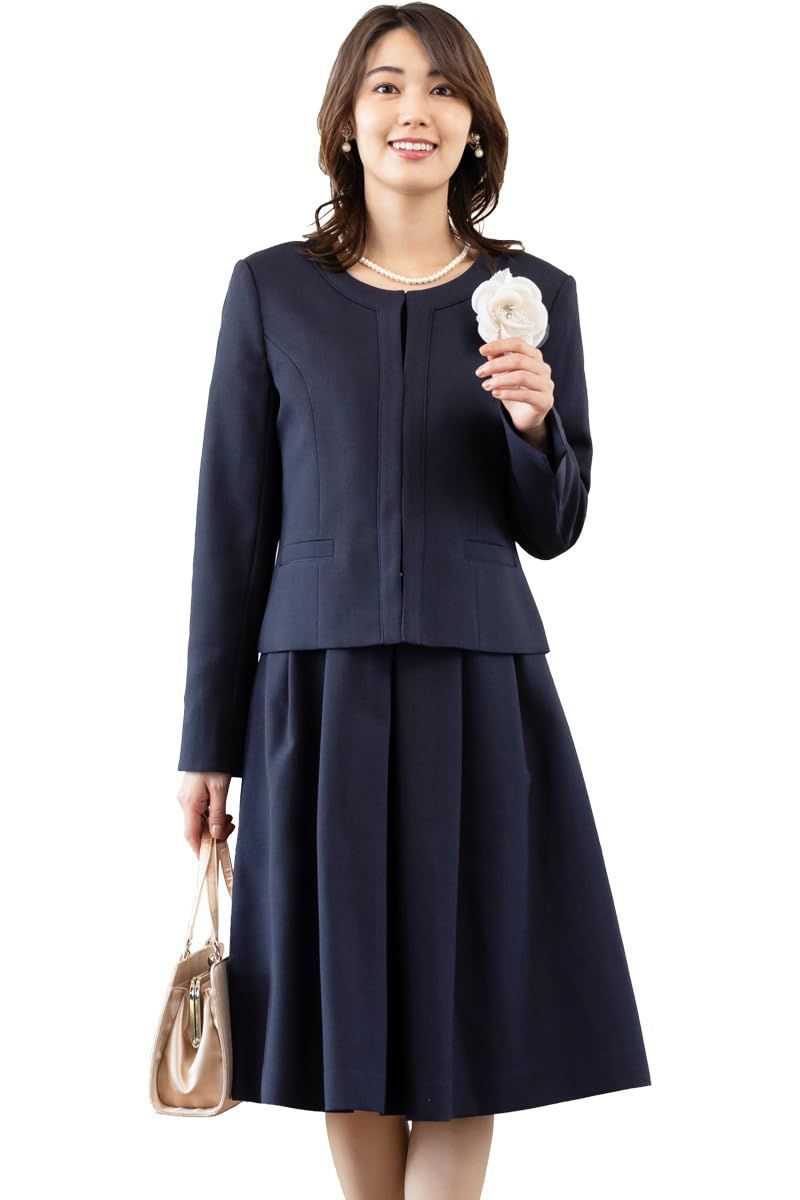 50代 40代 30代 大きいサイズ セットアップ ワンピーススーツ フォーマル 黒 七五三 結婚式 母親 服装 お宮参り 入園式 卒園式 母 ネイビー t5075 スーツ スーツ 卒業式 ママスーツ 入学式 セレモニースーツ レディース アッドルージュ
