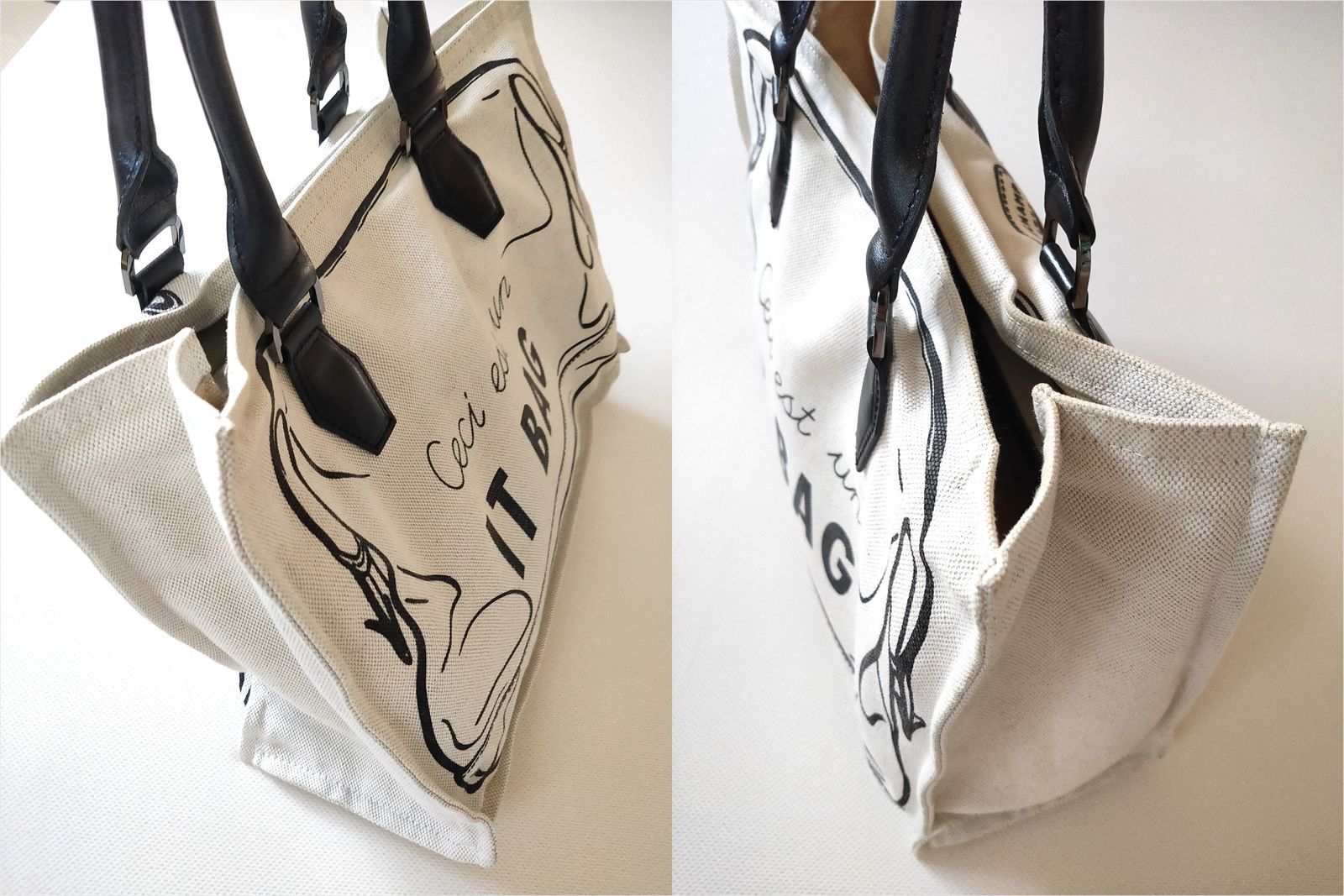 ロンシャン LONGCHAMP IT BAG キャンバス トートバッグ 希少品 ユニ