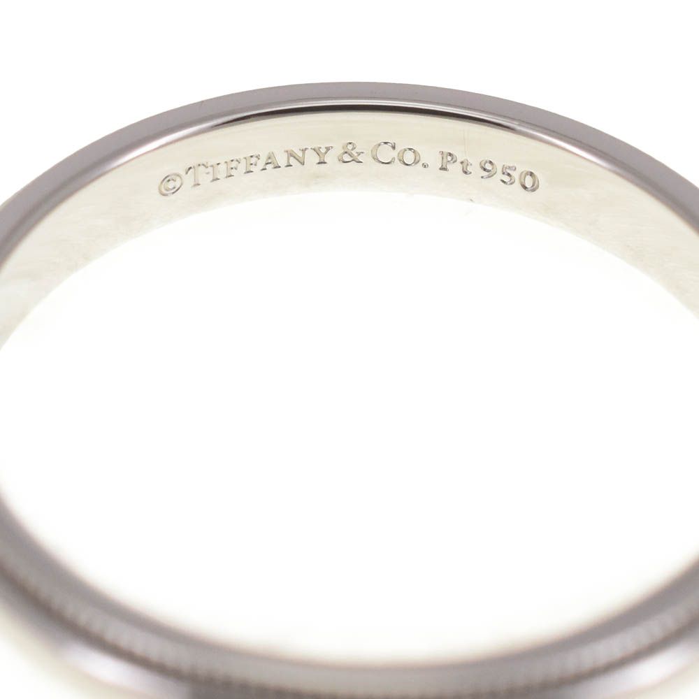 ティファニー TIFFANY-Co. ミルグレイン リング サイズ58 JP18 Pt950 シルバー メンズ S 139686