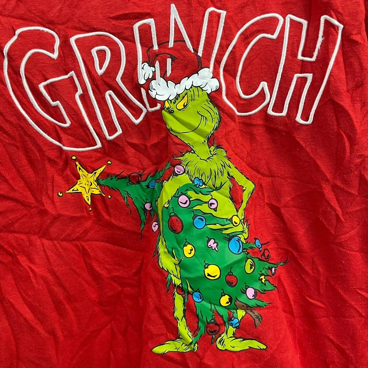 Dr.Seuss The GRINCH 赤 レッド スウェット トレーナー M 長袖 裏起毛