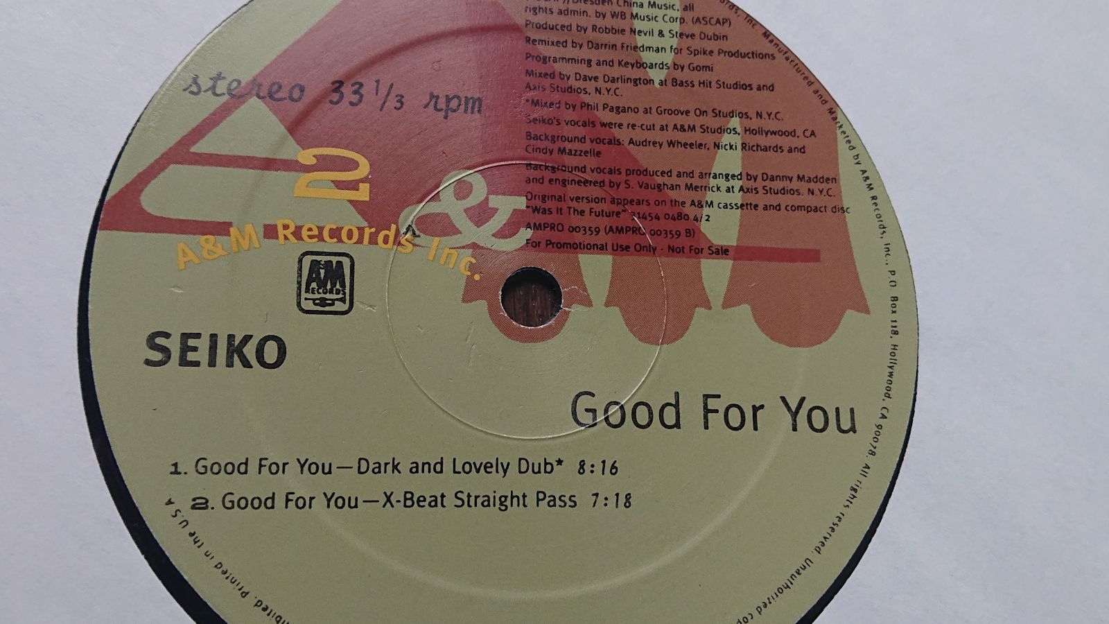 レア！SEIKO松田聖子「GOOD FOR YOU」#1海外非売品プロモ