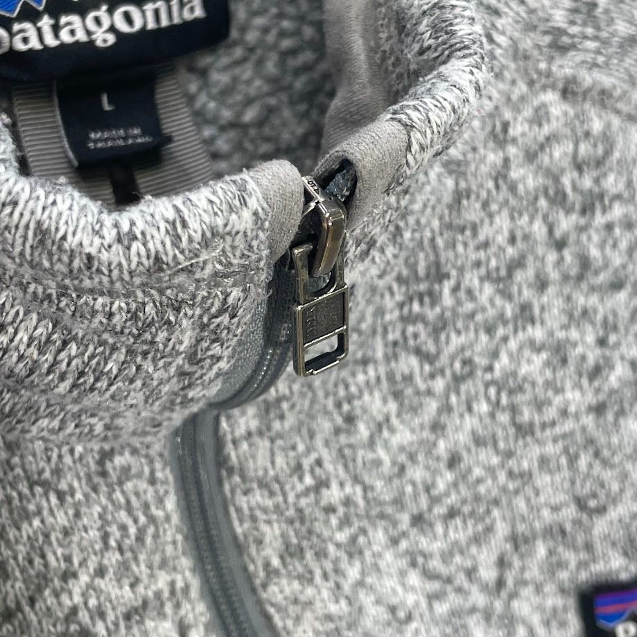 古着 パタゴニア patagonia ベターセーター ハーフジップ トレーナー フリース ワンポイントロゴ アウトドア M  グレー メンズ patagonia - 古着 パタゴニア patagonia ベターセーター ハーフ