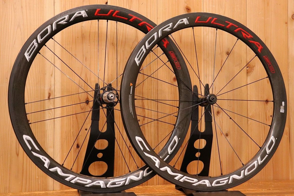 カンパニョーロ CAMPAGNOLO ボーラ ウルトラ BORA ULTRA 50 カーボン チューブラー シマノ 11S/12S ホイールセット  外幅24.2mm 【【芦屋店】 - メルカリ