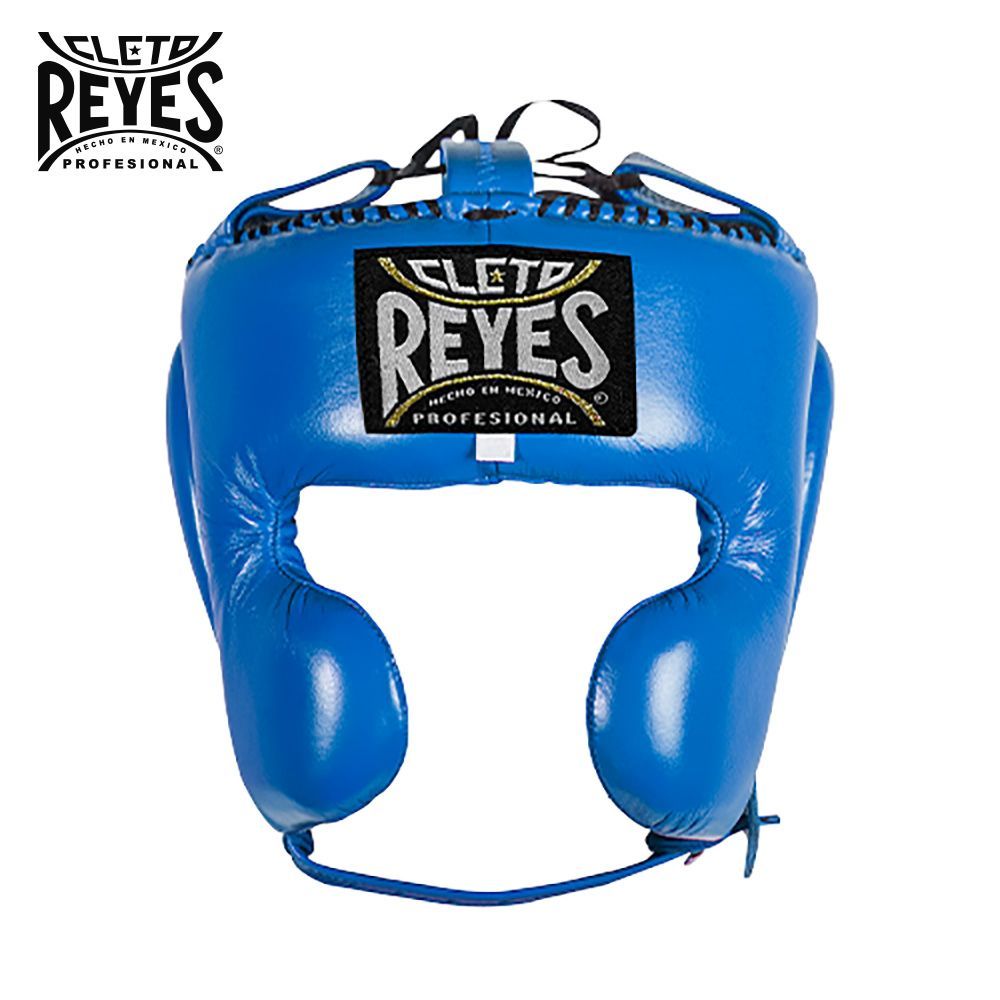 REYES レイジェス ボクシング ヘッドガード【ブルー Mサイズ】本革製 ヘッドギア 格闘技 キックボクシング 空手 サポーター プロテクター 保護 MMA 練習 試合 プロ 試合 正規品