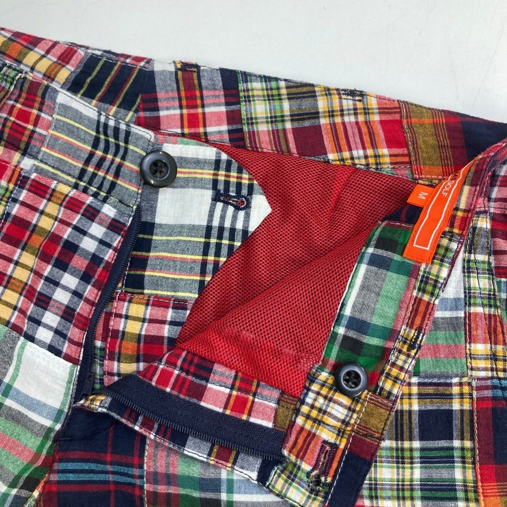 サイズ：M BEAMS GOLF ビームスゴルフ  裏メッシュ クロップドパンツ チェック柄 ネイビー系 [240101417649] ゴルフウェア メンズ ストスト サイズ：M BEAMS GOLF ビームスゴルフ 裏メッシュ クロップド