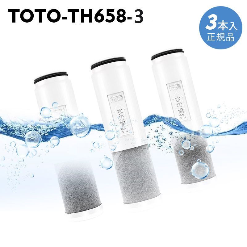TOTO 交換用浄水器カートリッジ TH658-1S (TH658S 3個入り) - 浄水器
