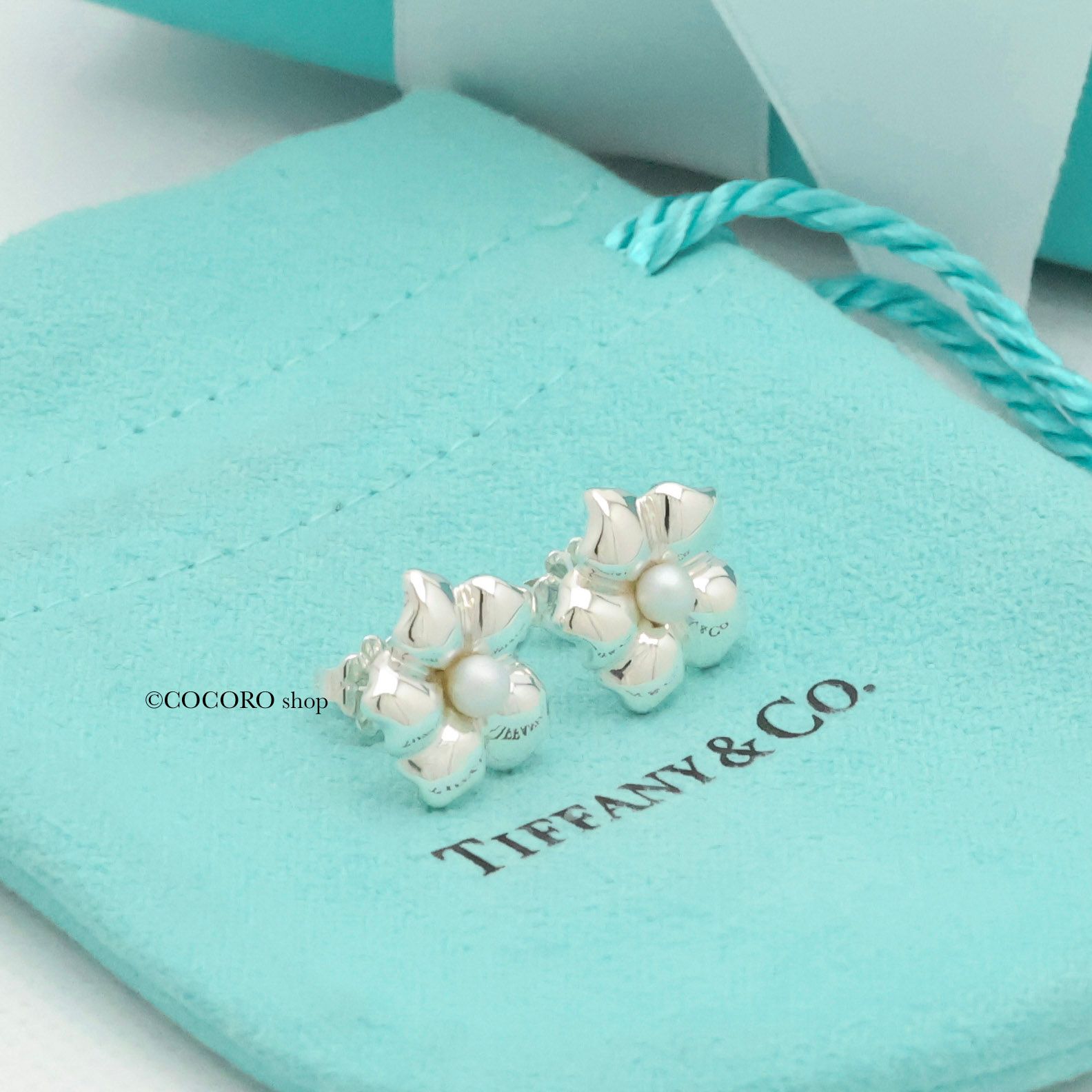 ティファニー TIFFANY-Co. フラワー パール スタッド ピアス AG925