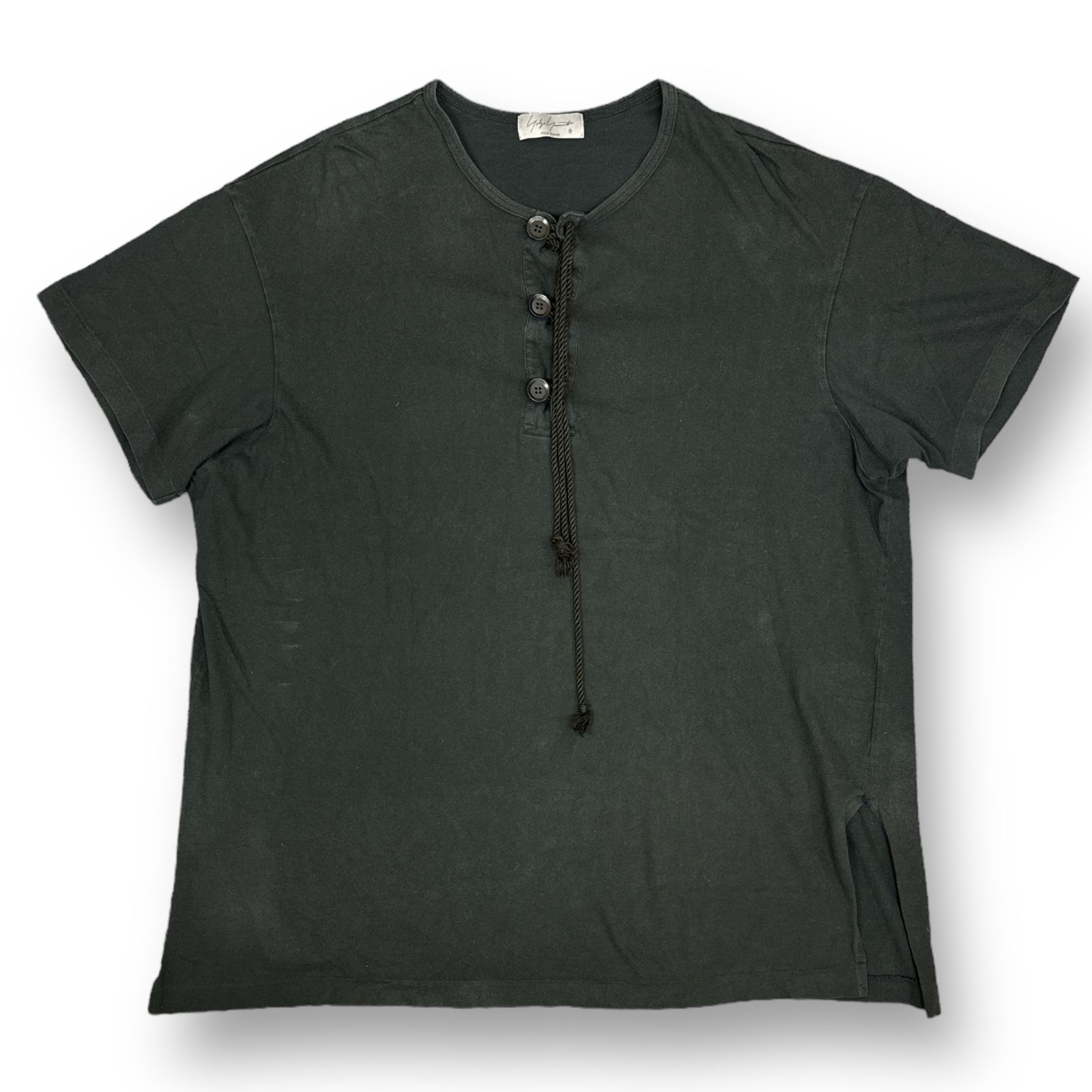 Yohji Yamamoto pour homme 21SS ドローコード ヘンリーネック Tシャツ 