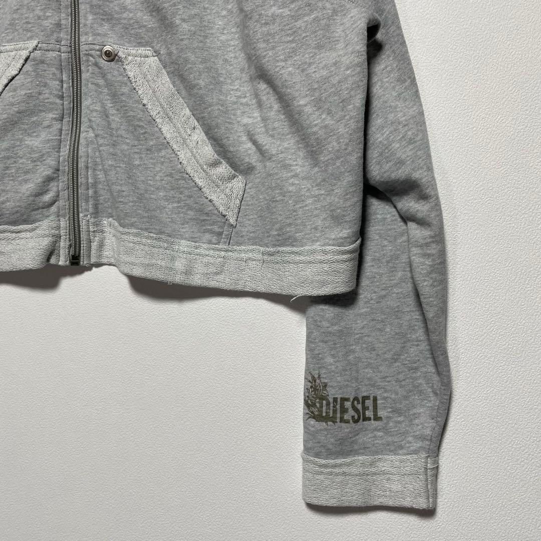 DIESEL ディーゼル ショート丈 パーカー フーディー ジップアップ