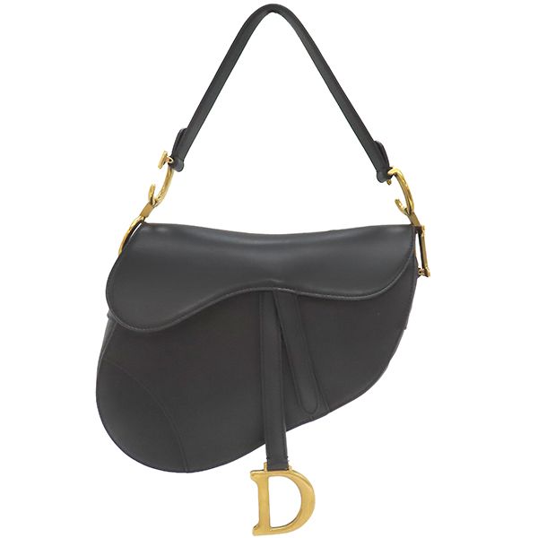 クリスチャン ディオール Christian Dior ショルダーバッグ サドルバッグ レザー ブラック ゴールド金具 黒 肩掛け M0446CWGH 箱