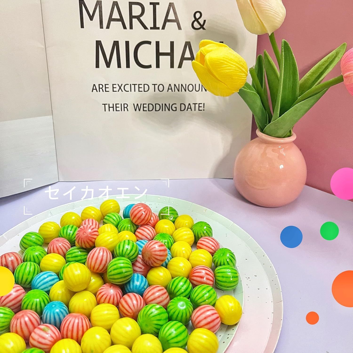 A Great Surprise レインボーガムボールキャンディ 1インチ 4ポンド