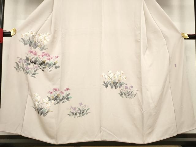 平和屋着物●訪問着　友禅作家物　草花文　正絹　逸品　AABA4616ck 平和屋着物○訪問着 友禅作家物 草花文 正絹 逸品 AABA4616ck