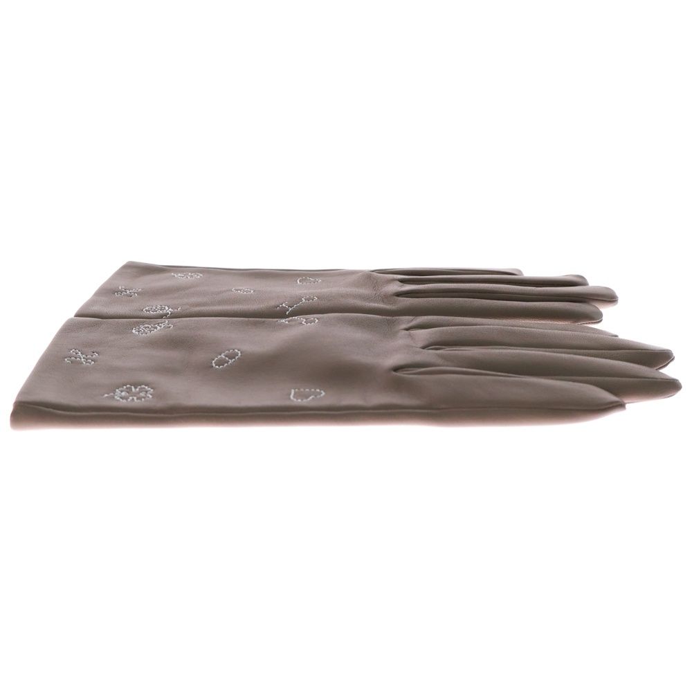 HERMES ラッキーチャーム レザーグローブ ブラウン HERMES (エルメス) ラッキーチャーム レザー グローブ 手袋 ブラウン