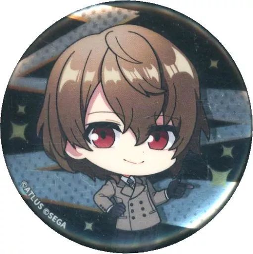 ペルソナ5 ザ・ロイヤル 楽コレ メタル風缶バッジ D-10賞 明智吾郎 クロウ PERSONA5 THE ROYAL ×楽天コレクション