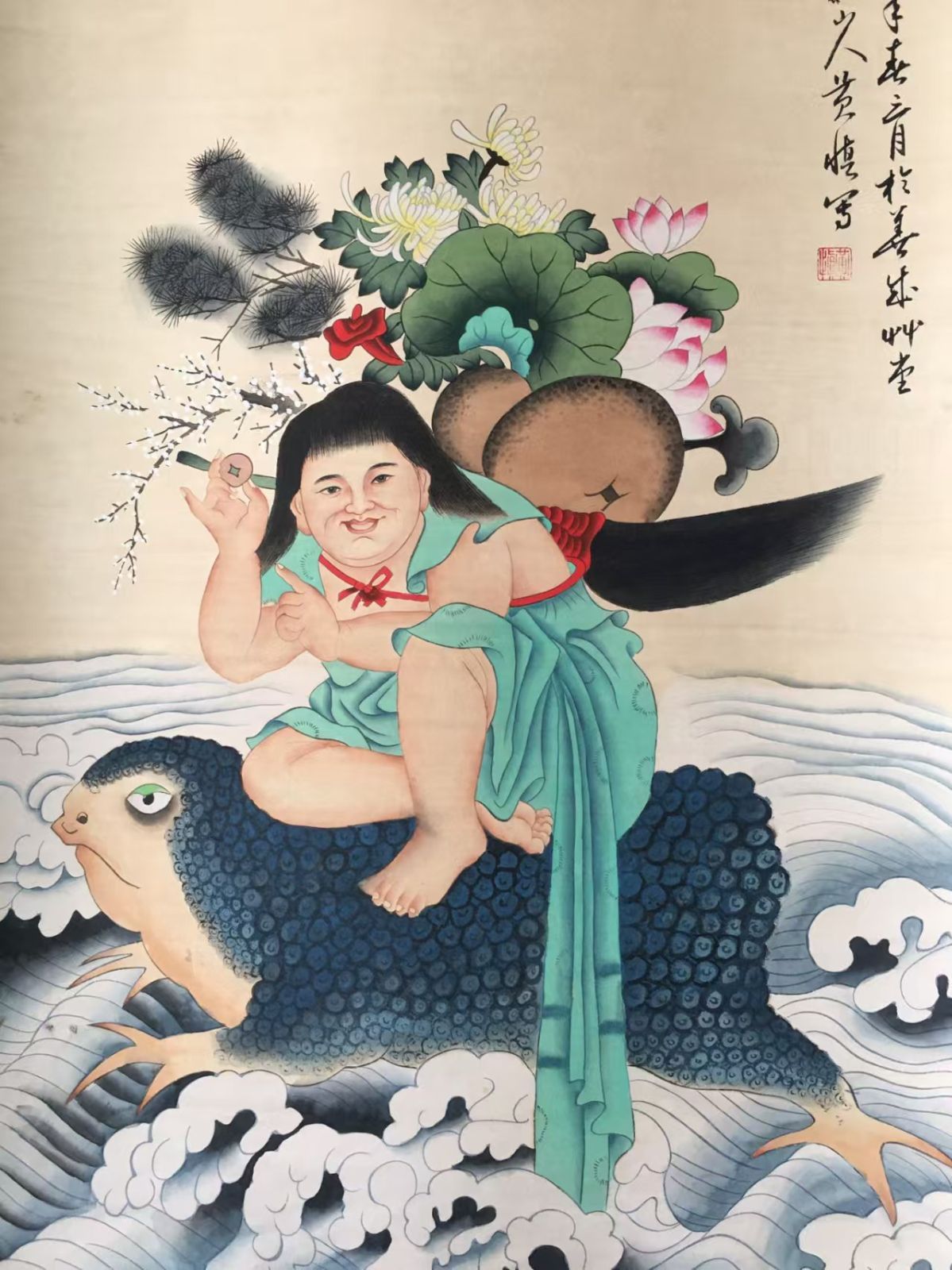 黄慎 4尺純手描き作品.観賞品.文房置物.中国骨董25090702