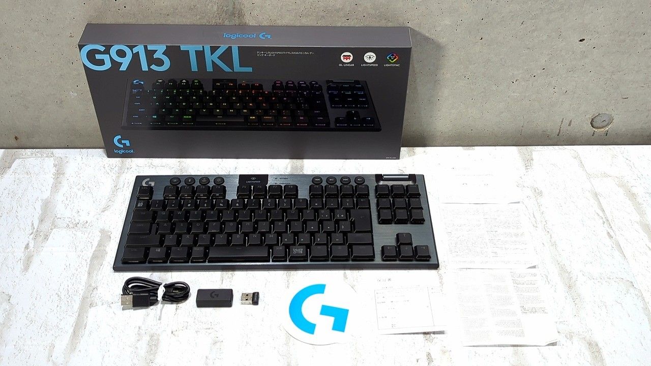 ロジクール G ゲーミングキーボード くから テンキーレス ワイヤレス G913 TKL