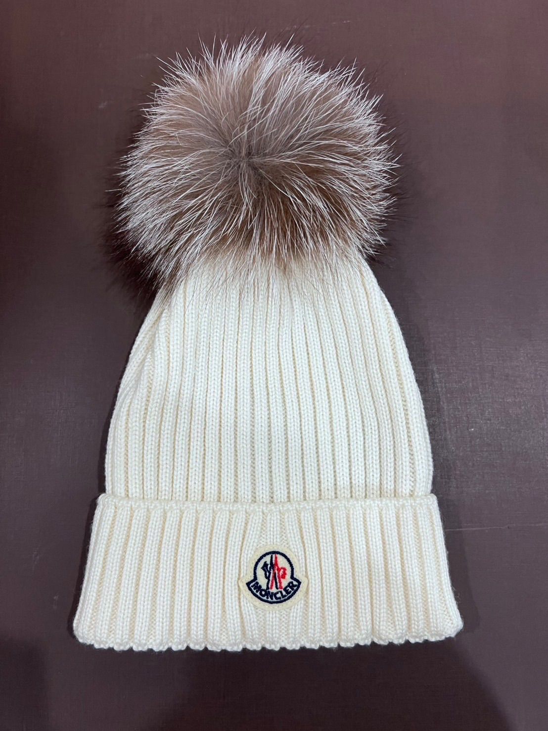 モンクレール キッズ ロゴぽんぽんニット帽新品 MONCLER モンクレール