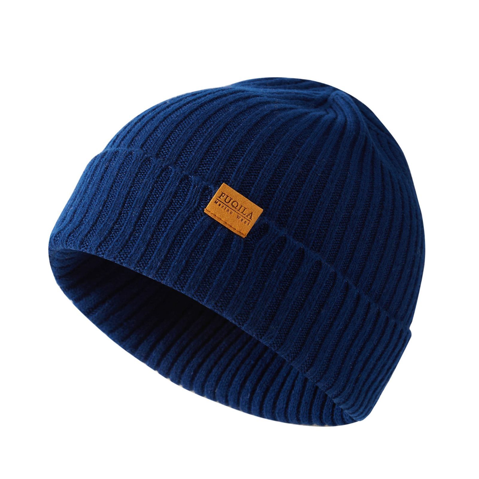 【人気商品】[FUQILA] 100% メリノウールニット帽 メンズ 帽子 冬 ワッチキャップ レディース 防寒 防風 伸縮性 柔らかい 無地 秋冬 男女兼用 ビーニー ニットキャプ スキー スノボ 登山 通勤