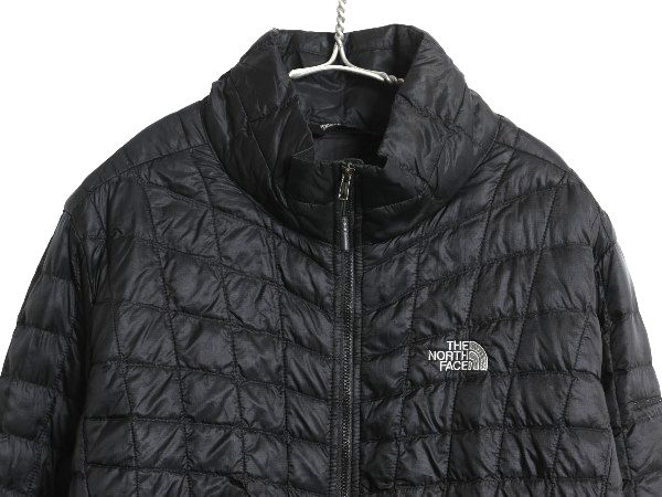 なクーポン配布中! US企画 ノースフェイス 中綿 キルティング ナイロン ジャケット レディース XXL フルジップ サーモボール ブルゾン 大きいサイズ 黒 企業