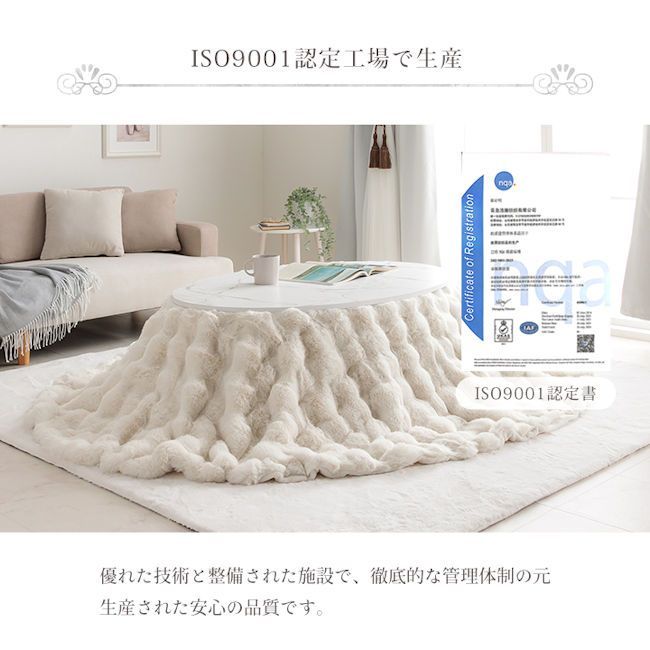 こたつ布団185x225cm楕円形 こたつ掛布団 洗える アイボリー系（666） xqcCtaS4rPmvEHwTSxhRAj.jpg@jpg