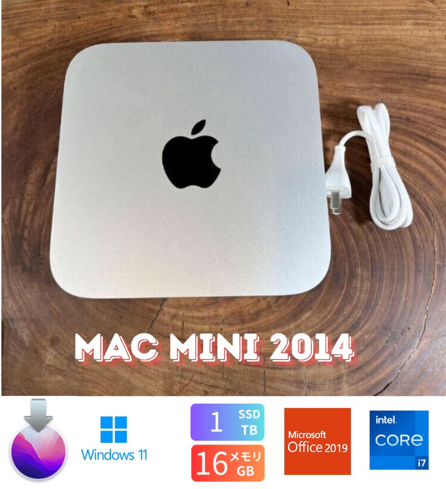 Mac mini 2014 Win11 16GB 128GBSSD＋1TBHDD 2014 Mac Mini (1tbHDD)