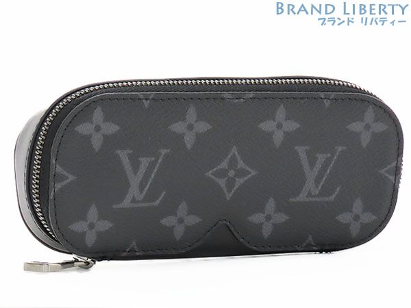 ルイヴィトン LOUIS VUITTON モノグラム エクリプス エテュイ リュネット GM アイウェアホルダー メガネケース サングラスケース 眼鏡入れ ブラック GI0654