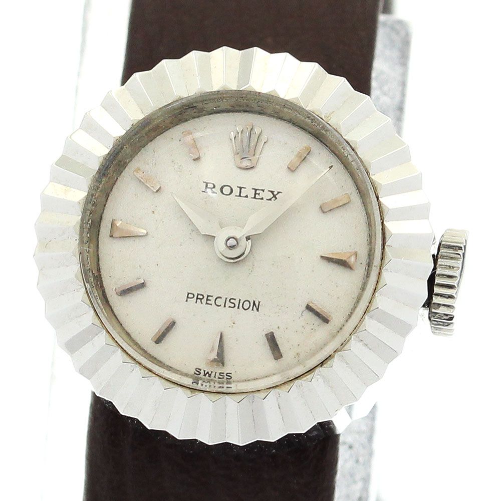 ロレックス ROLEX プレシジョン カメレオン K18WG 手巻き レディース_848532