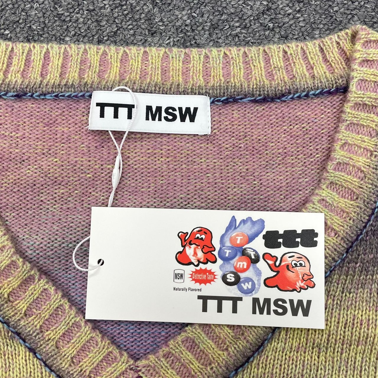 定価19800円 新品 TTT MSW 22AW Kasuri Knit Vest カスリ ニット 