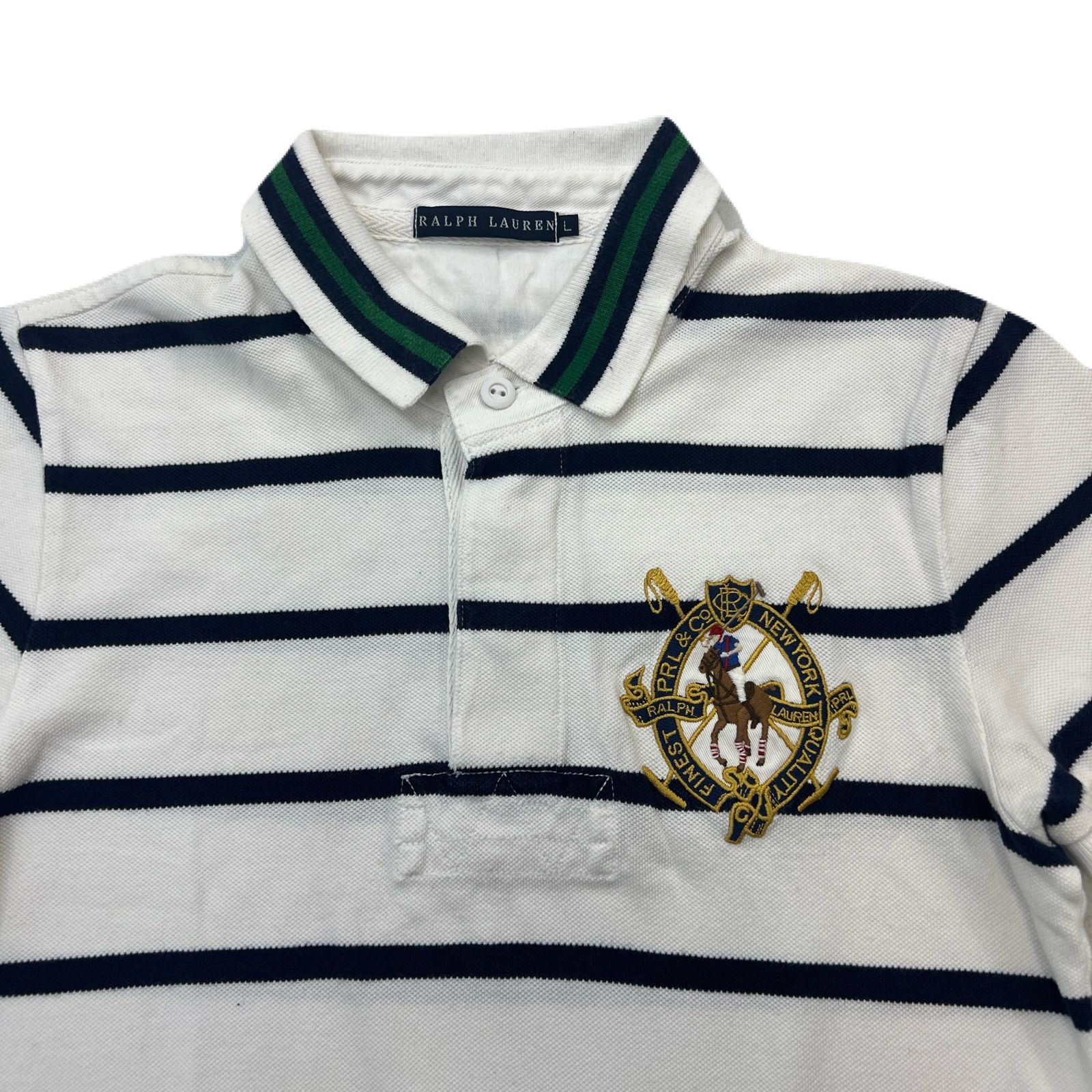 【現行】 Polo Ralph Lauren 刺繍ロゴ ポロシャツ L ネイビー POLO RALPH LAUREN（ポロ ラルフ ローレン）の「【POLO