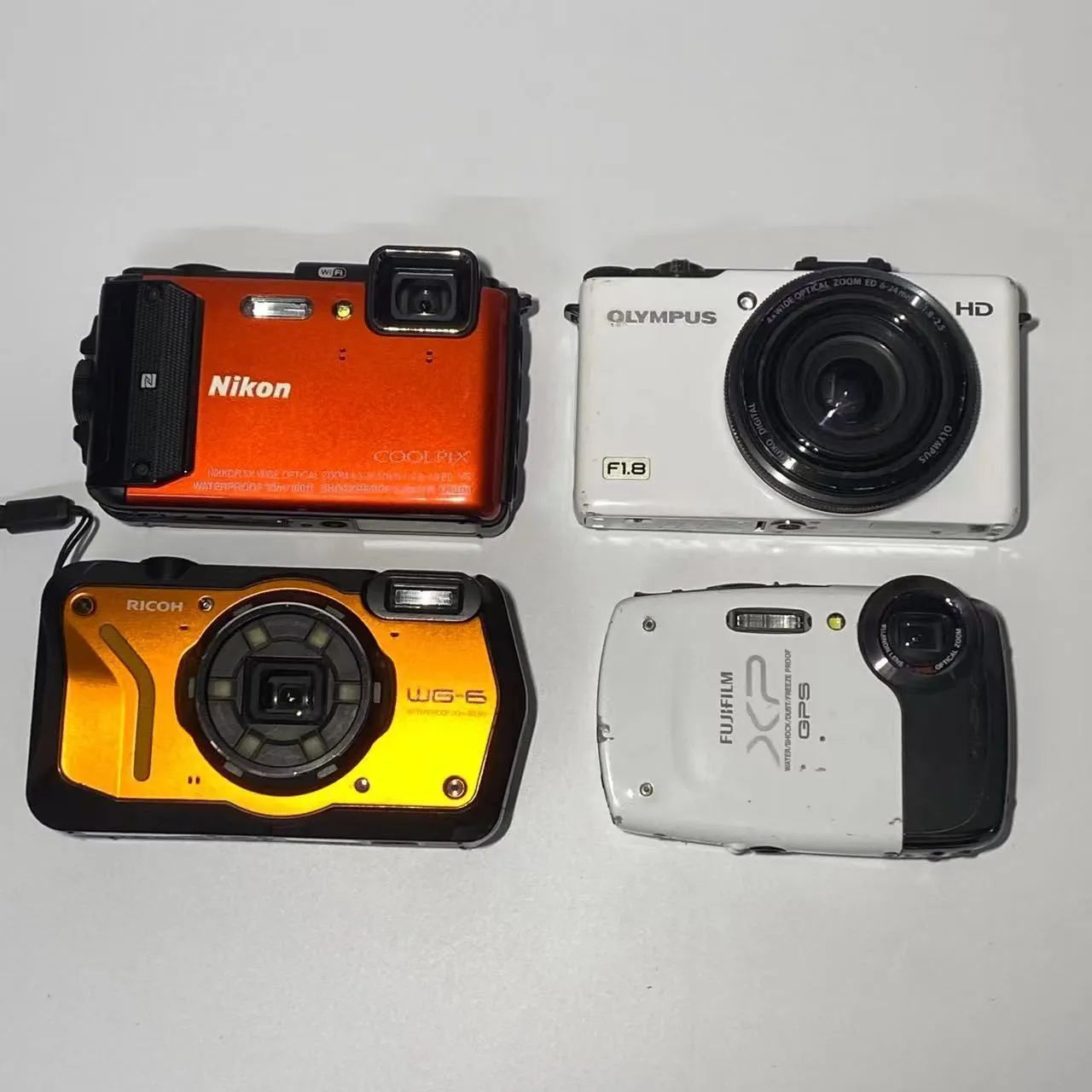 【ジャンク品】FUJIFILM  FinePix  XP30  ・NIKON COOLPIX AW130・OLYMPUS XZ-1・RICOH WG-64台まとめ売り