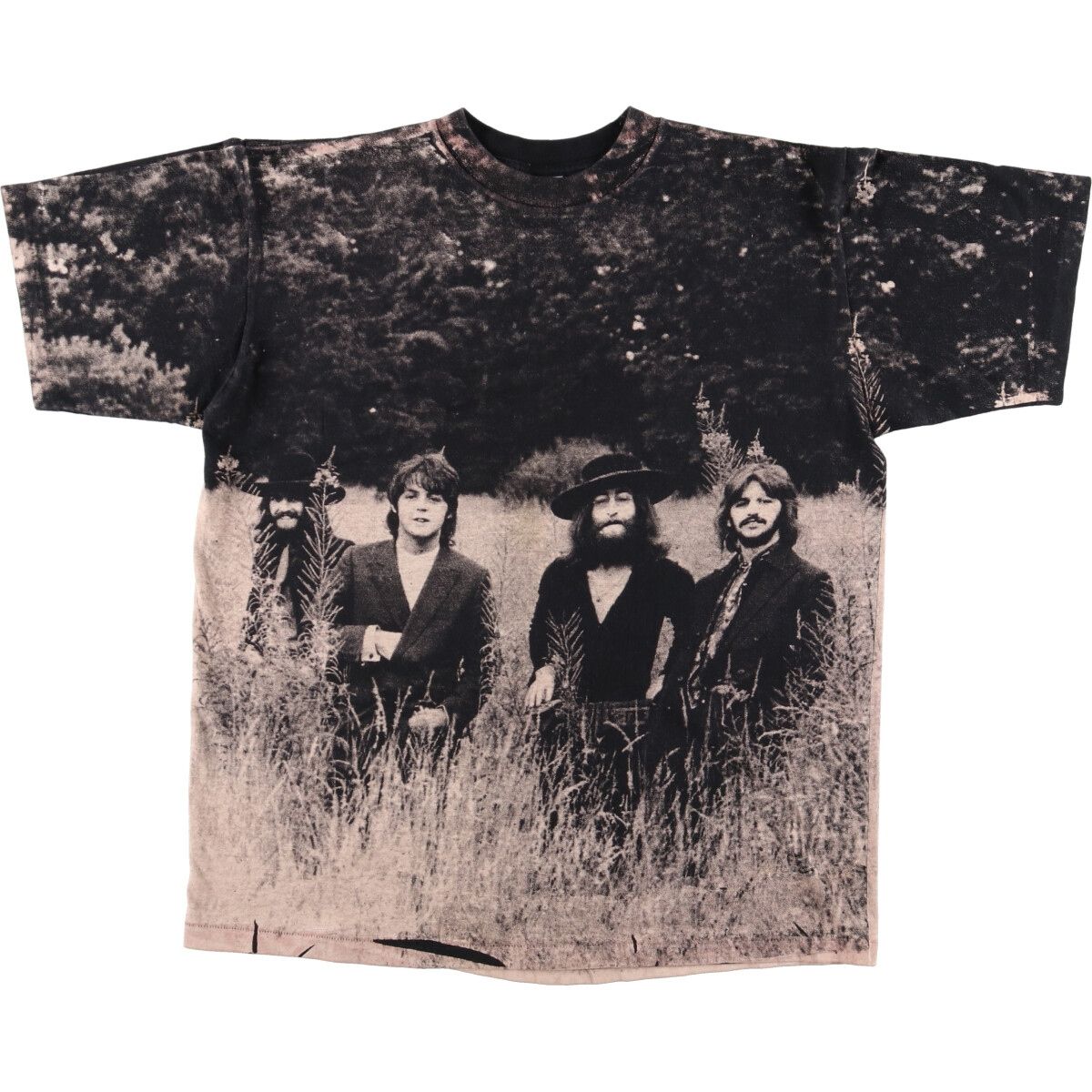 90s ビートルズ 総柄 Tシャツ XL 90's THE BEATLES “RUBBER SOUL” 総柄プリントTシャツ