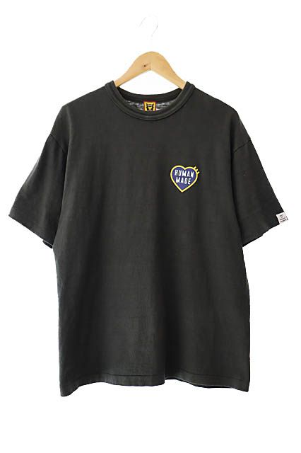ヒューマンメイド HUMAN MADE 23SS GRAPHIC T-SHIRT 11 グラフィック ハート ロゴ プリント 半袖 Tシャツ L 黒 ブラック ブランド古着ベクトル AA 250504