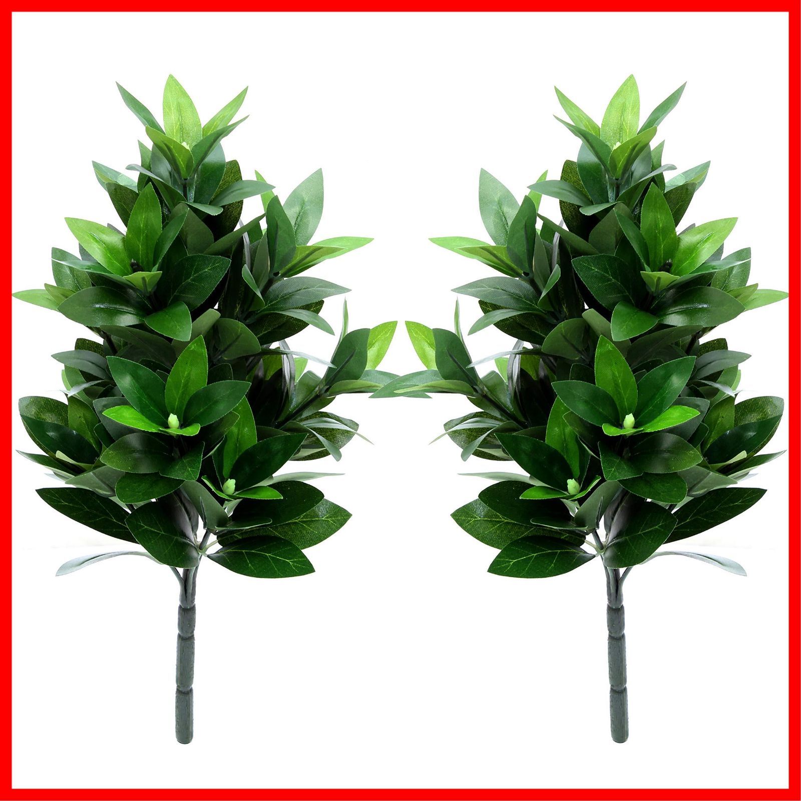 【特価商品】創価学会 造花しきみ 1対(2本入り) S(全長約40cm) 型崩れ防止専用箱入り お墓参り 長持ち リアルな質感 ワイヤ枝で整形可 樒 しきび シキビ