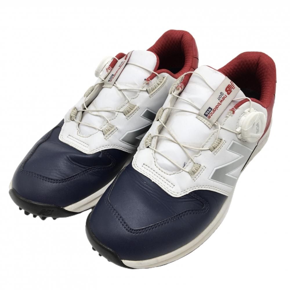 ★SALE価格★ニューバランス ゴルフシューズ ネイビー×白×レッド UGBS996T BOA スパイクレス レディース 24 ゴルフウェア New Balance