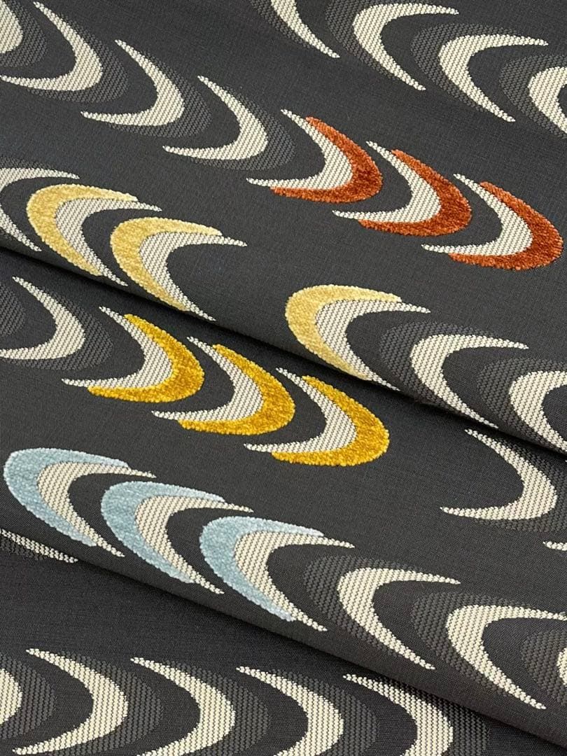 モール織 呂 全通 洒落袋帯 工芸的 よろけ 正絹