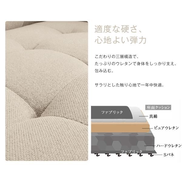 ソファー ソファ ローソファー 2人掛け ローソファ 一人掛け 2人掛け 肘付き 天然木脚 幅約110cm 簡単組み立て 2WAY ファブリック おしゃれ 爆買 北欧スタイル NEXPOTALLINN_EU