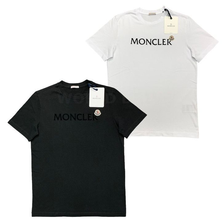 グッドふとんマーク取得 MONCLER ロゴパッチ レタリングロゴ Tシャツ