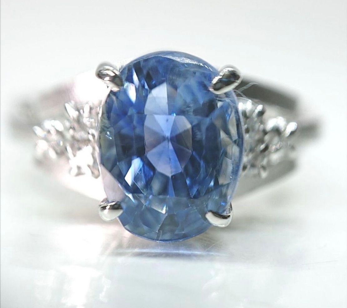 GIA 天然 ノンヒート 非加熱 ブルー サファイア 指輪 リング - メルカリ