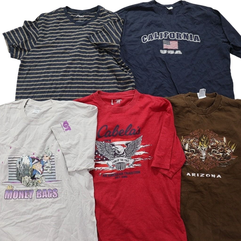 古着卸 まとめ売り カラーmix プリント 半袖Tシャツ 20枚セット