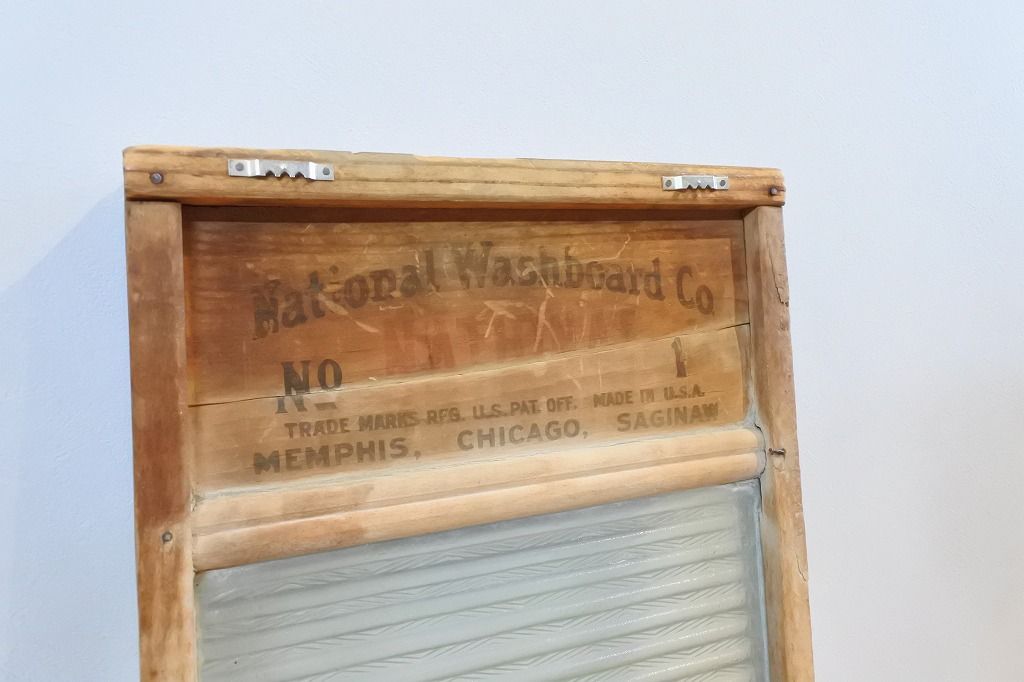 ビンテージ】アメリカ製National Washboard 社 ガラスの洗濯板