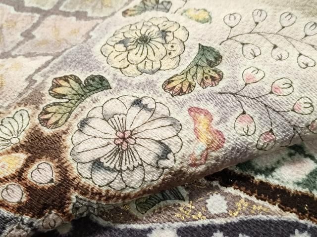 平和屋着物○越後十日町の一流染匠 桐屋・翠山工房 訪問着 手描き