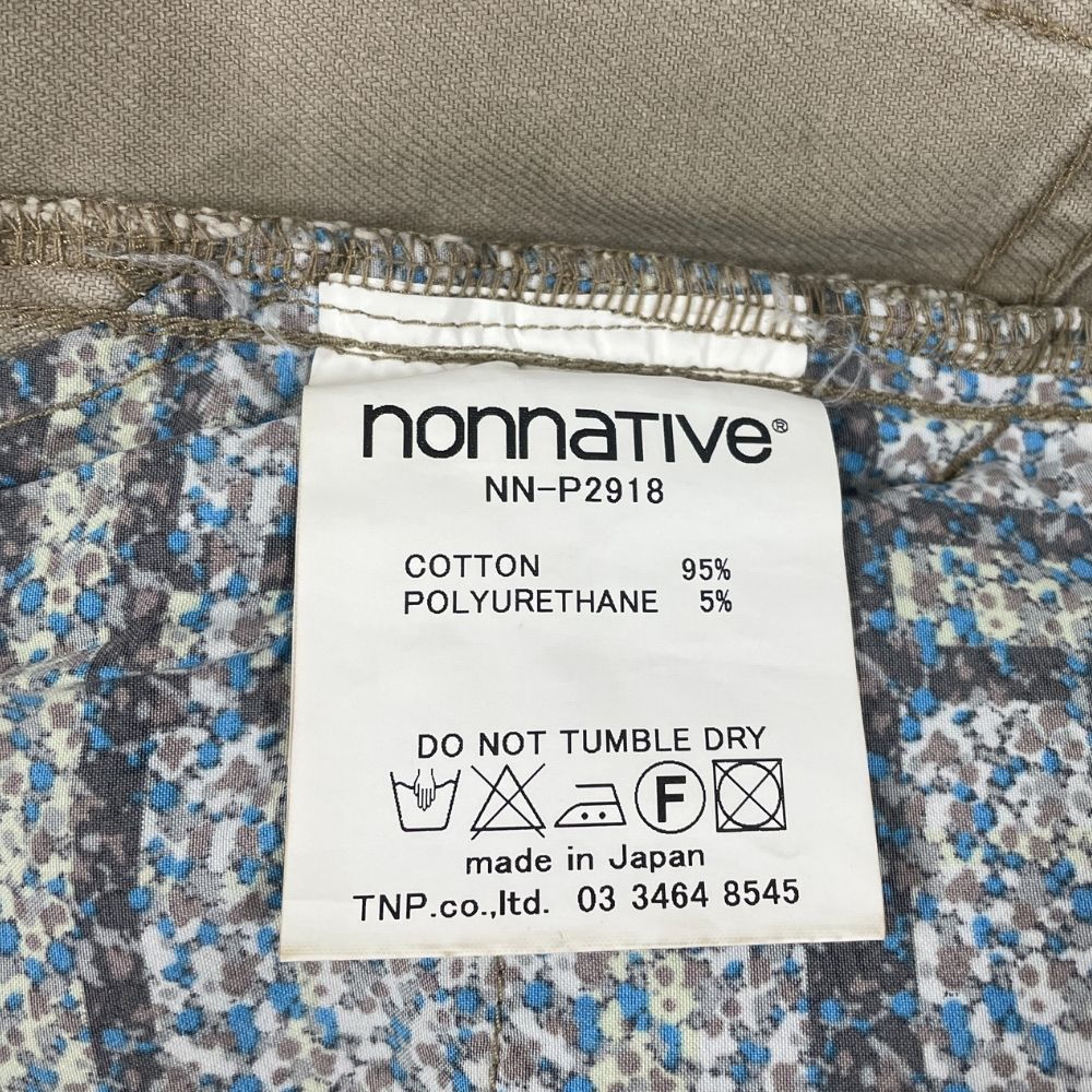 NONNATIVE ノンネイティブ NN-P2918 チノパンツ カーキ サイズ0 正規品 / A8968