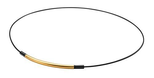 Size:50cm_Color:ゴールド/ブラック phiten(ファイテン) ネックレス RAKUWAネック ワイヤー EXTREME ラウンド ゴールド/ブラック 50cm【肩こり】【首こり】【ファイテン先端技術メタックス採用】