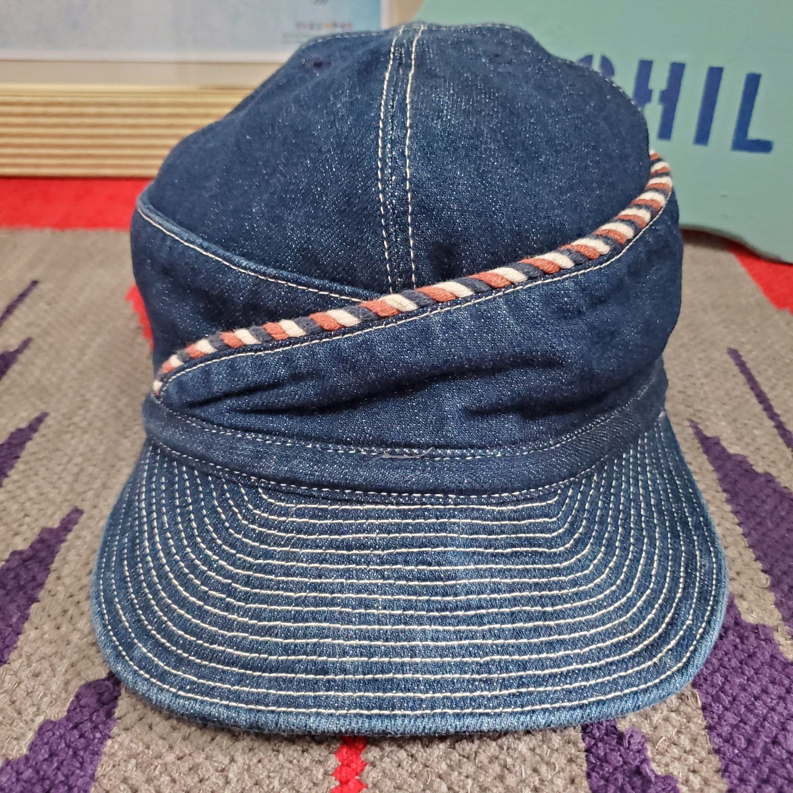 KAPITALキャピタル□USED 老人と海CAP 11.5oz 刺し子 デニム