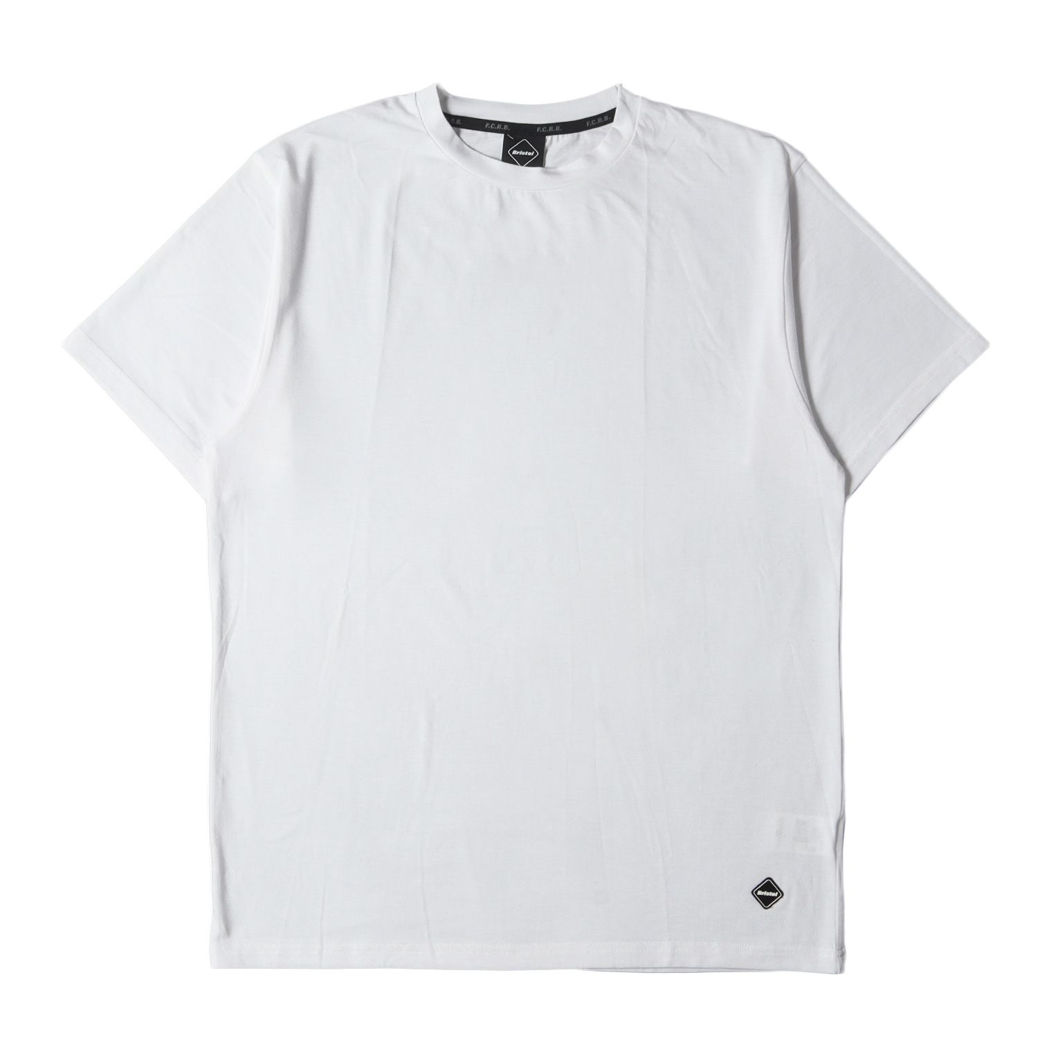 美品 F.C.Real Bristol エフシーレアルブリストル Tシャツ サイズ:M 21AW ミニエンブレム ストレッチ クルーネック 半袖Tシャツ ホワイト 白 トップス カットソー【メンズ】