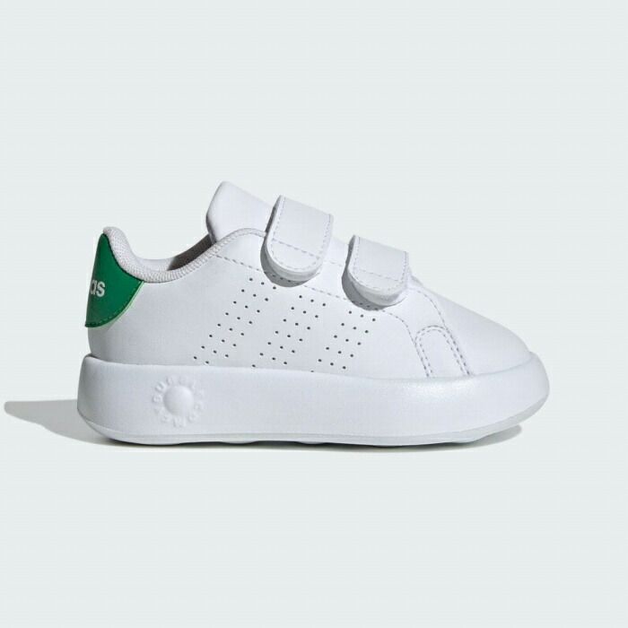 【当日出荷】 ADIDAS アディダス ID5286 アドバンコート キッズ / ADVANCOURT KIDS ホワイトグリーン 12.5cm