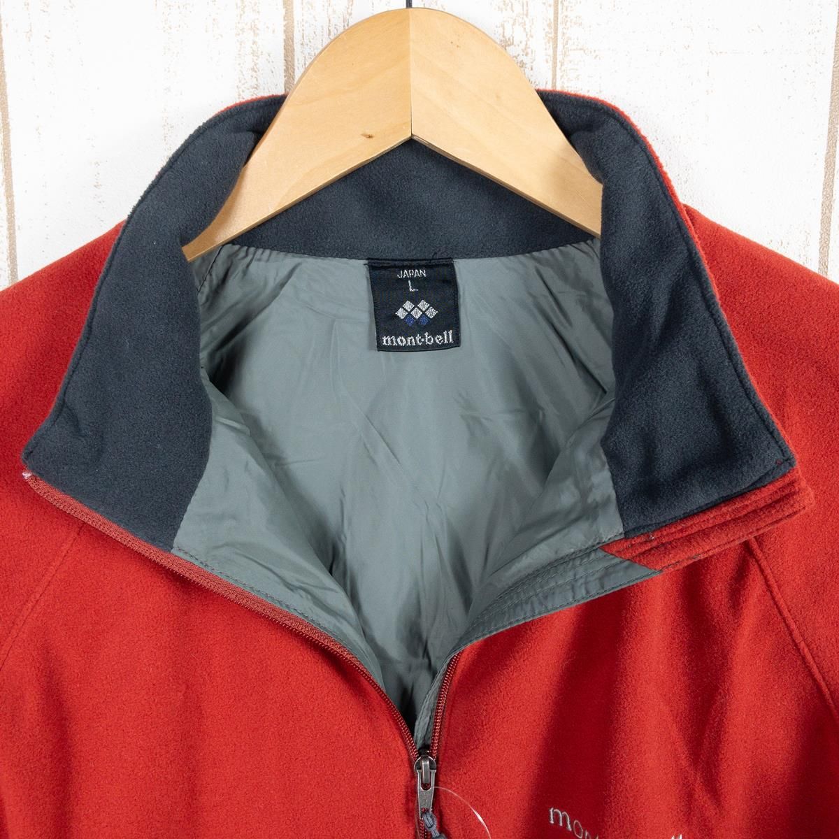 【新品未使用】バーガンディ フリースライニングジャケット Men's L レッド系】 Montbell ( モンベル ) シャミース ライニング