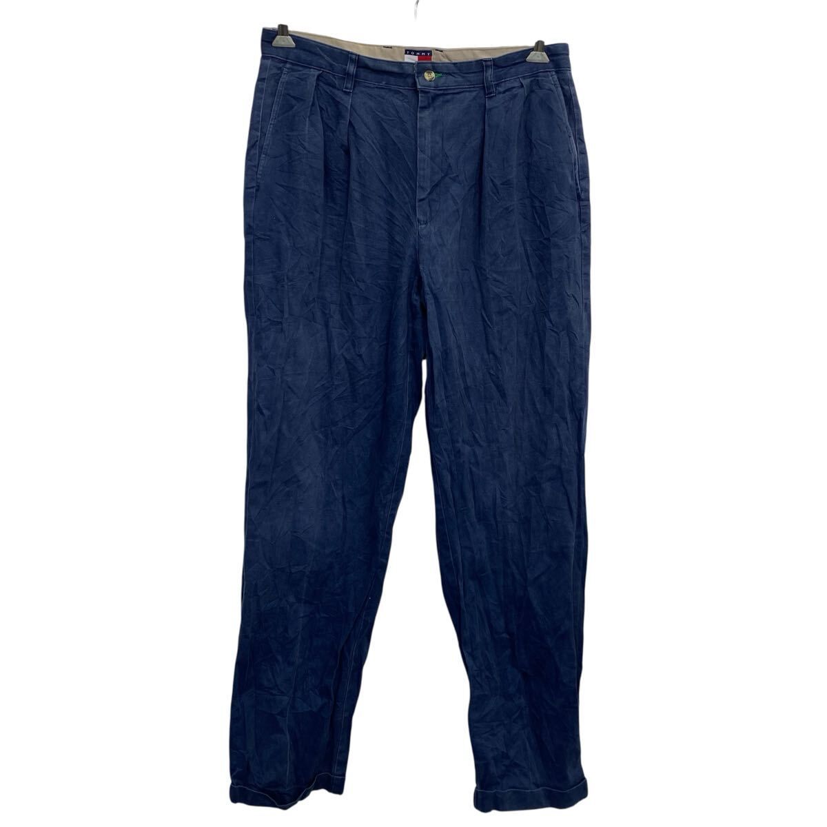 トミーヒルフィガー 2タックチノ チノパン ポロチノ ネイビー USA TOMMY HILFIGER トミーヒルフィガー チノパンツ メンズ CUSTOM