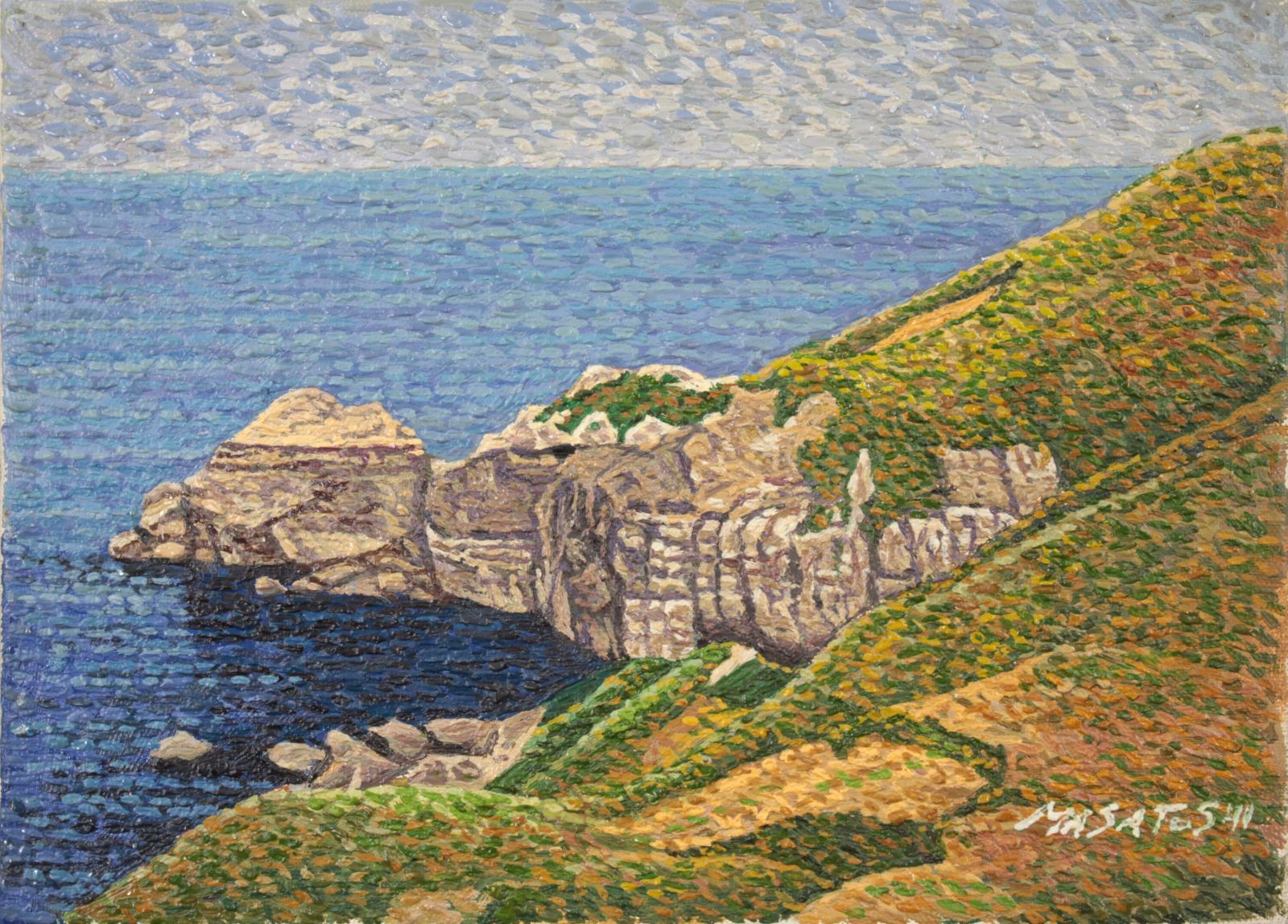 渡辺正敏『岬』油彩画【真作保証】 絵画 渡辺正敏『岬』油彩画【真作保証】 絵画 - メルカリ