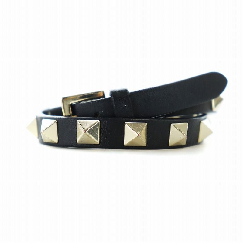 VALENTINO GARAVANIロックスタッズダブルストラップ ブレスレット VALENTINO ヴァレンティノ ロックスタッズダブルストラップ